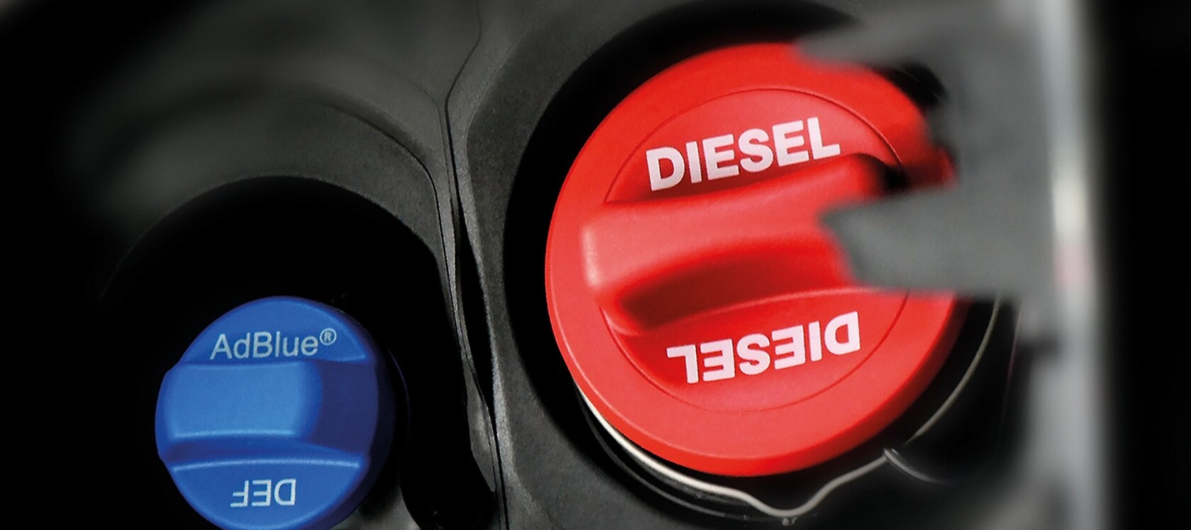 Diesel and AdBlue gas cap.