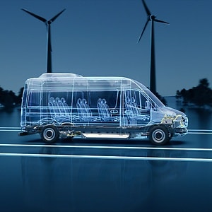 Mercedes-Benz Vans eSprinter people mover.