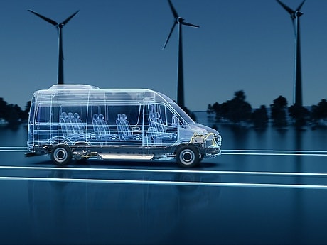 Mercedes-Benz Vans eSprinter Bus.