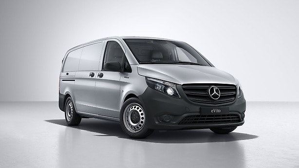 Neuer Mercedes-Benz eVito Kastenwagen mit größerer Batteriekapazität.