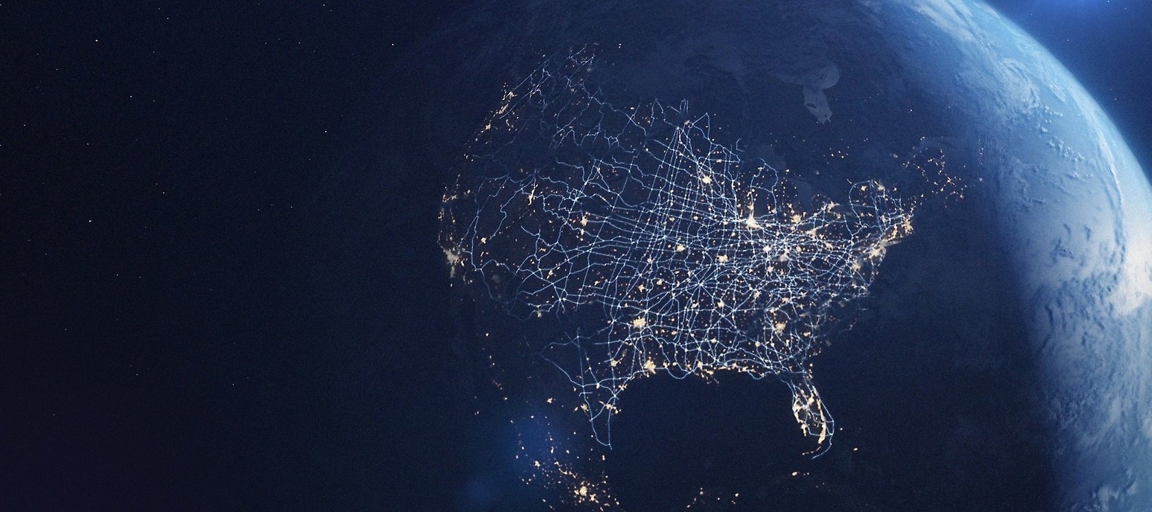 Visual charging network North America.