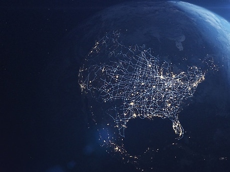 Visual charging network North America.