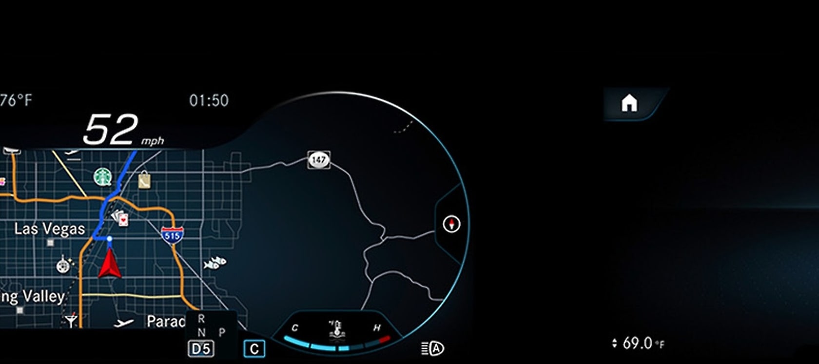 MBUX Widescreen cockpit.