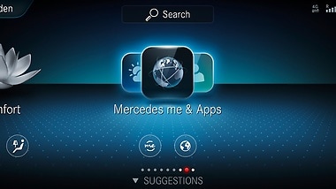 The infotainment system "MBUX" (Mercedes-Benz User Experience). Innovative technology based on artificial intelligence.