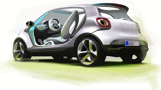 smart fourjoy: der kompakte Viersitzer mit electric drive ist der Vorbote einer neuen Generation von smart