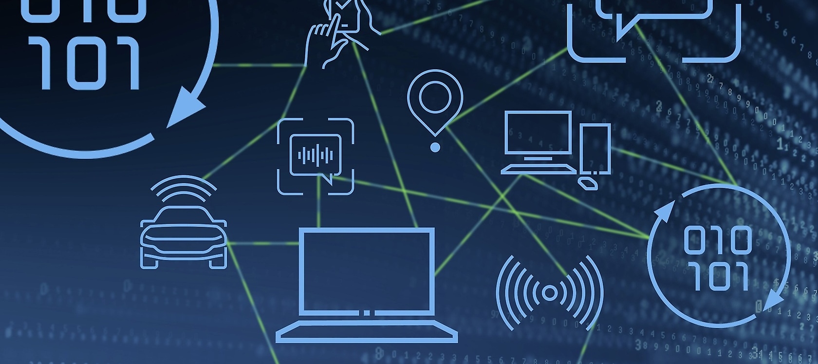 Networking symbols.