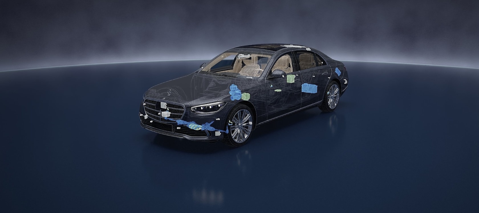 Redundante Systemarchitektur DRIVE PILOT: Bremse, Lenkung, Bordnetz, Positionsbestimmung, Stereo-Multi-Purpose-Kamera.