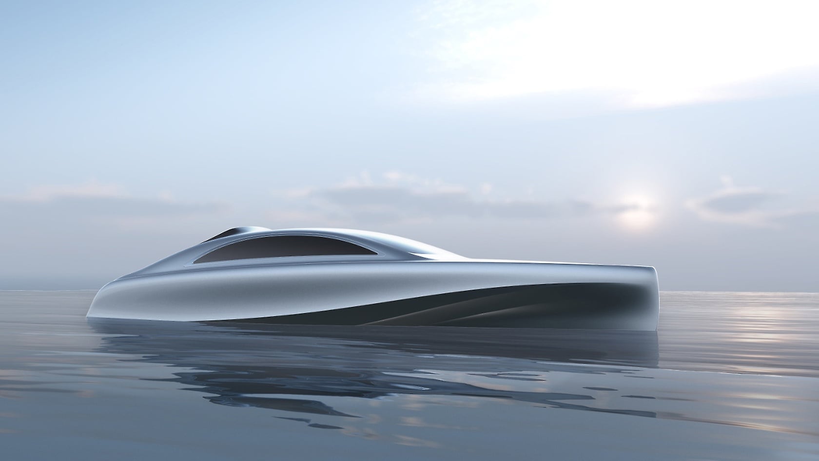 Luxus-Motoryacht „Arrow460–Granturismo“ von Silver Arrows Marine, gestaltet von Mercedes-Benz.