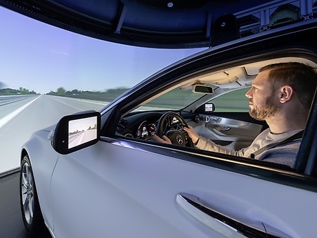 The driving character of a Mercedes-Benz.