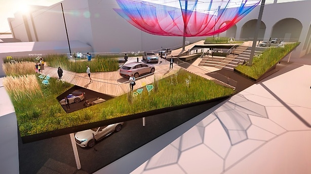 Open Space: Comprehensive brand experience and lively art space at Odeonsplatz.