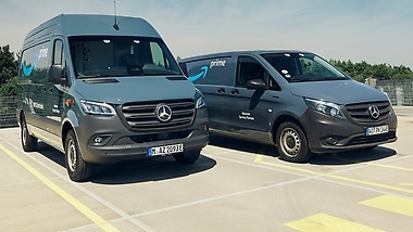 Nearly 5,000 electric vans to join Amazon’s transportation network – three-quarters of which are eSprinter, a quarter are eVito panel vans.