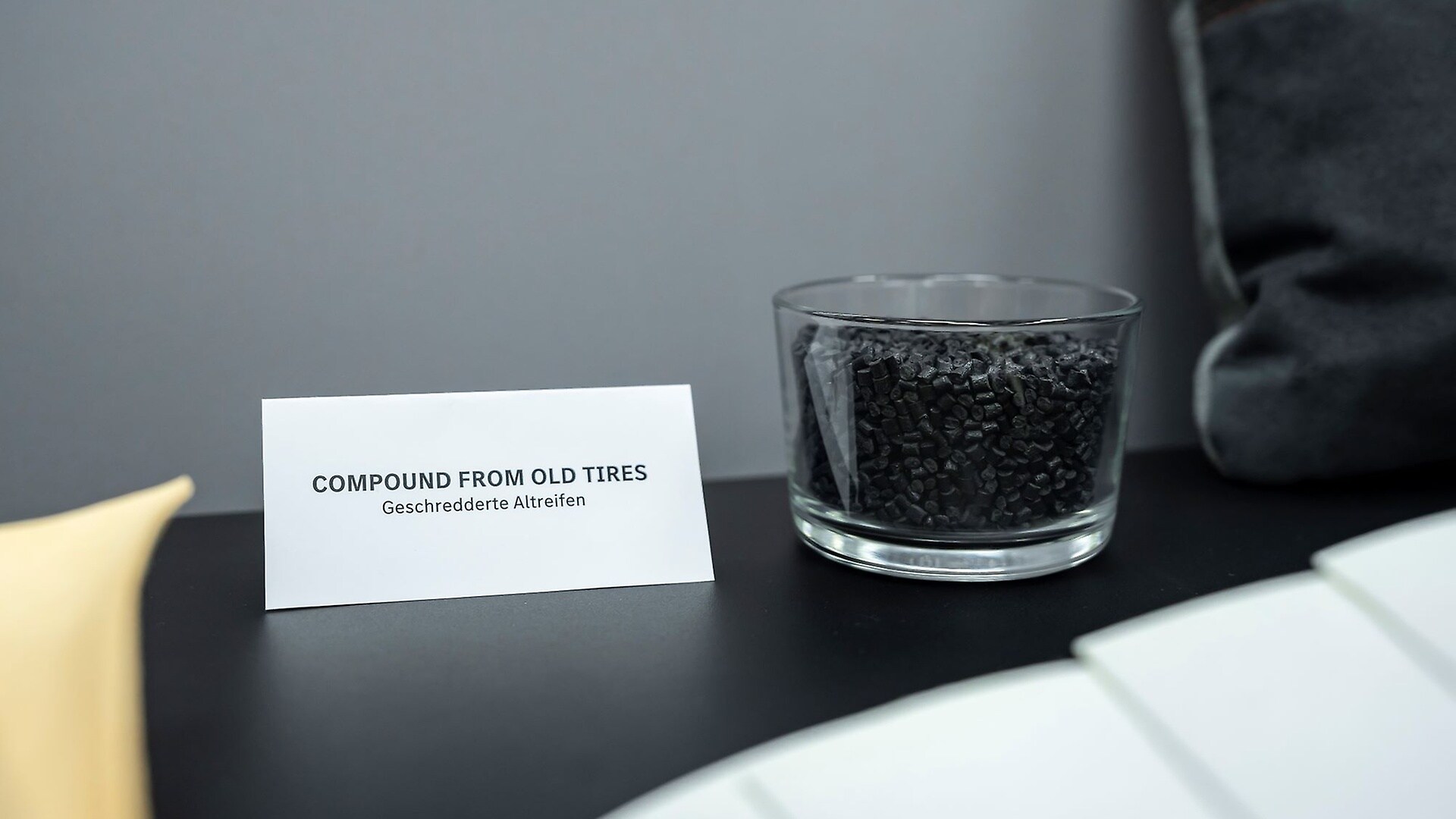 Biotechnology material "compound from old tires".