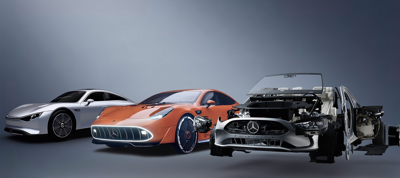 The XX tech programmes began with the VISON EQXX, which focused on wide-ranging real-world electric efficiency – from drivetrain and aerodynamics to digital development tools and much more besides. The CONCEPT AMG GT XX, on the other hand, focuses on electric performance, with a radically new drivetrain that rewrites the rulebook. Meanwhile, Tomorrow XX focuses on innovative components and materials that drive decarbonisation and circularity all the way across our portfolio.
