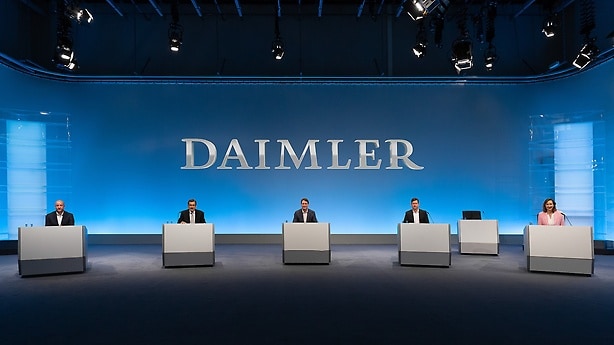 Erste virtuelle Hauptversammlung der Daimler AG.