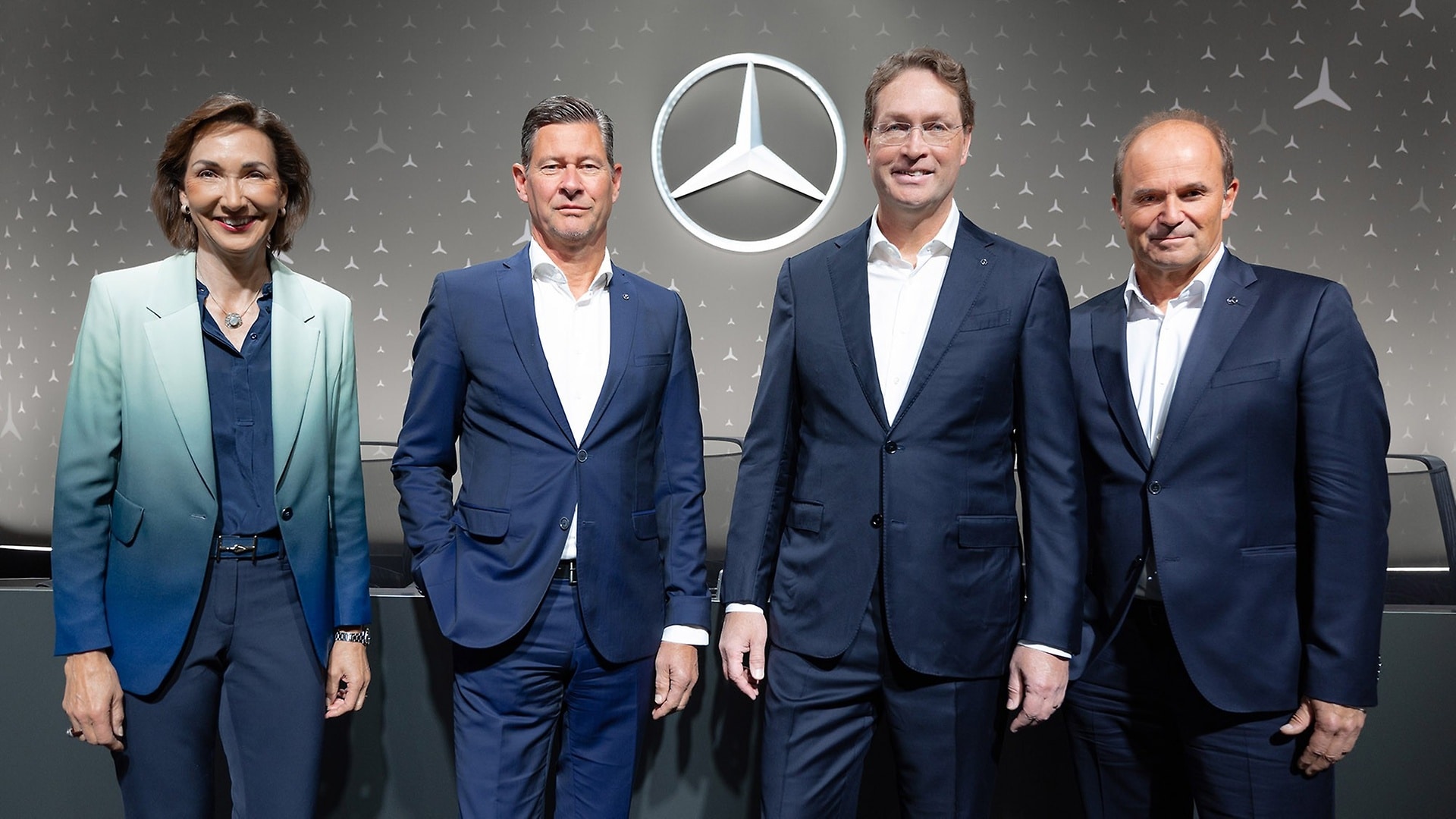 Hauptversammlung 2025 (von links): Renata Jungo Brüngger, Harald Wilhelm, Ola Källenius und Martin Brudermüller.