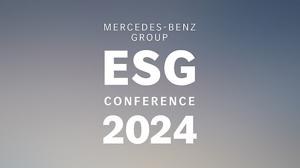 Mercedes-Benz ESG Conference 2024 Visual mit Text.