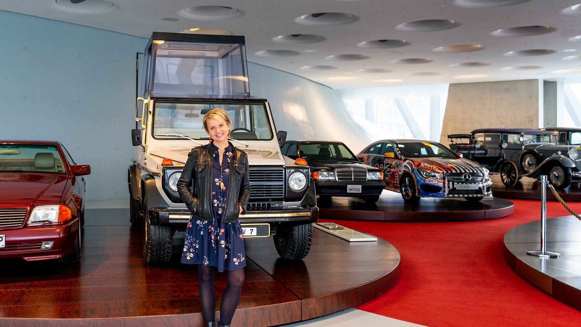 Anja Reisige in her favorite section in the museum - the "Gallary of Celebrities"