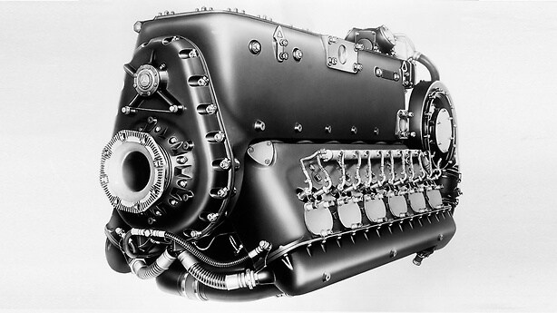 Daimler-Benz DB 601 A aero engine, 12-cylinder V-engine with gasoline injection, 1937