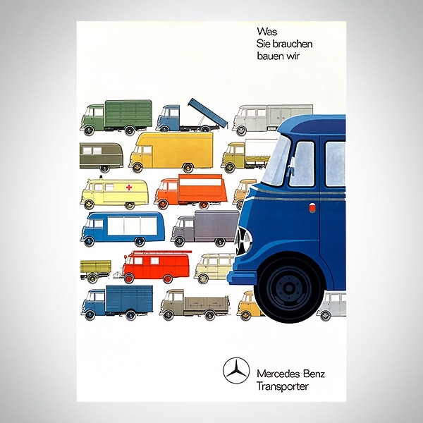 Mercedes-Benz Typ L 319 Kastenwagen, Plakat von 1961.