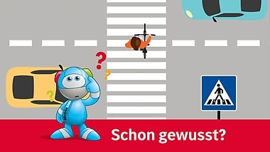 Moki ist the mascot of MobileKids and explains in one of the videos where the zebra crossing comes from.