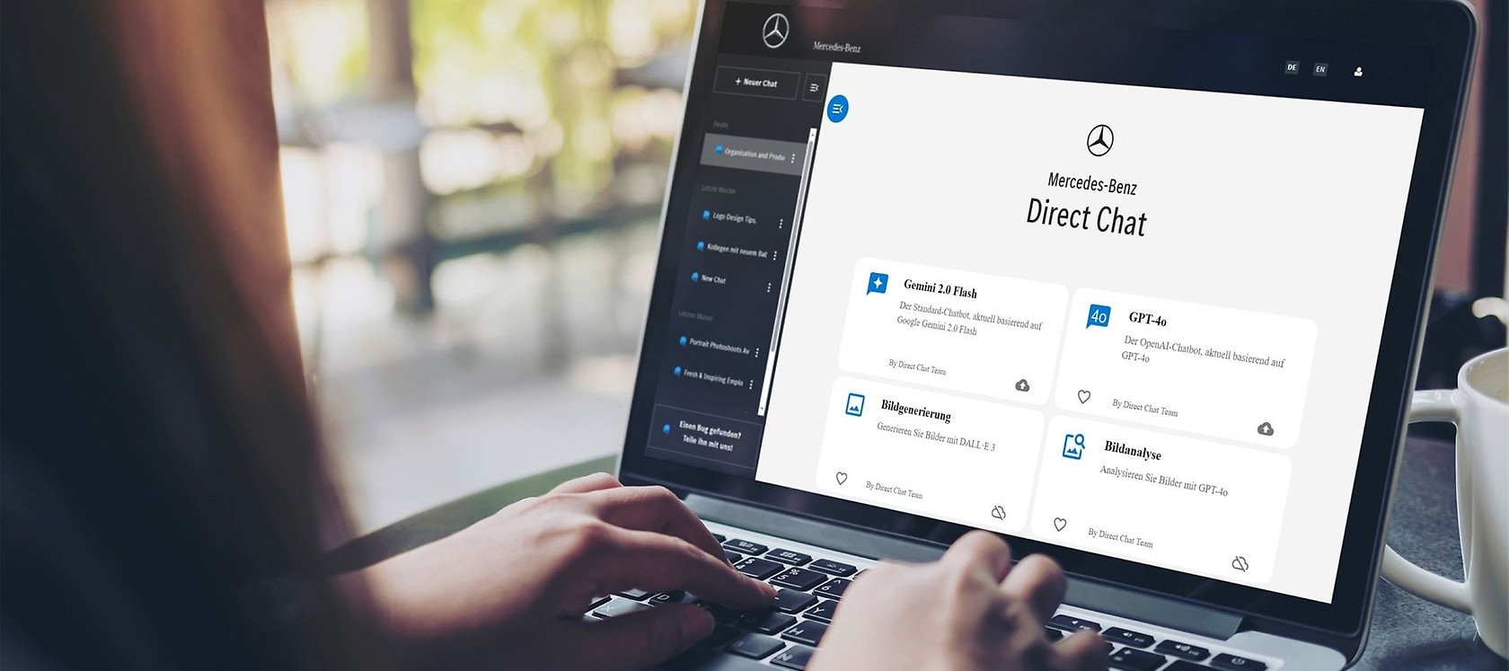 The Mercedes-Benz Direct Chat supports our employees in their daily business.
