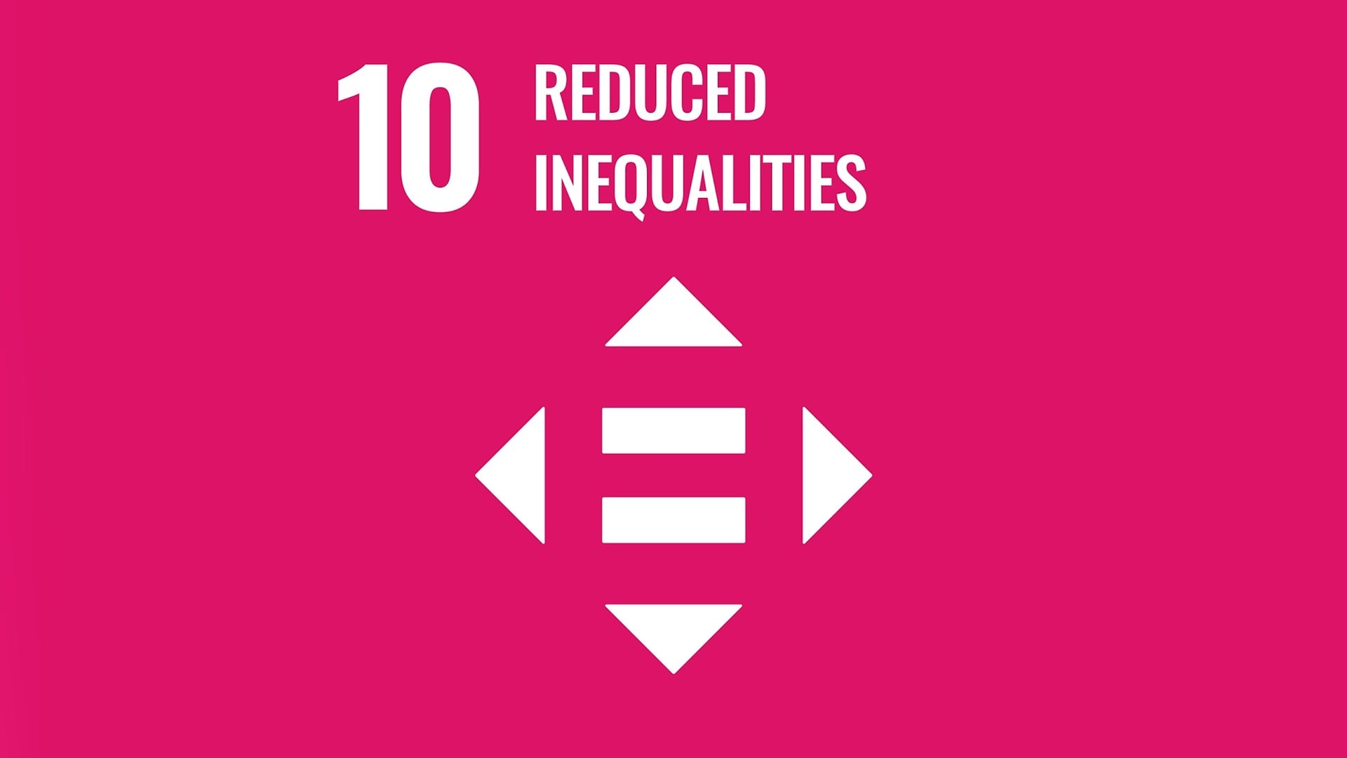 Sustainable Development Goal 10: Reduced inequalities. 