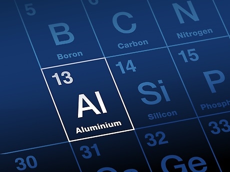 Aluminium in the periodic table.