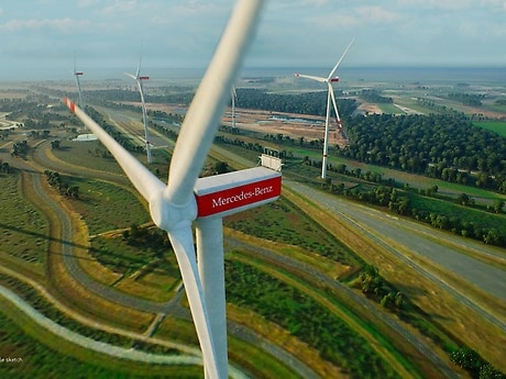 Mercedes-Benz startet mit dem Bau des140-MW-Windparks in Papenburg.