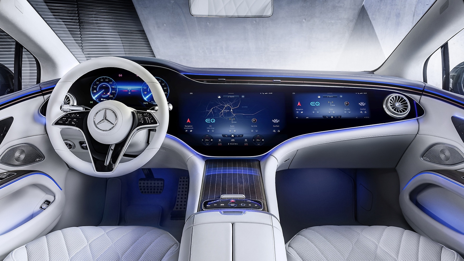 Mercedes-Benz EQS interior.