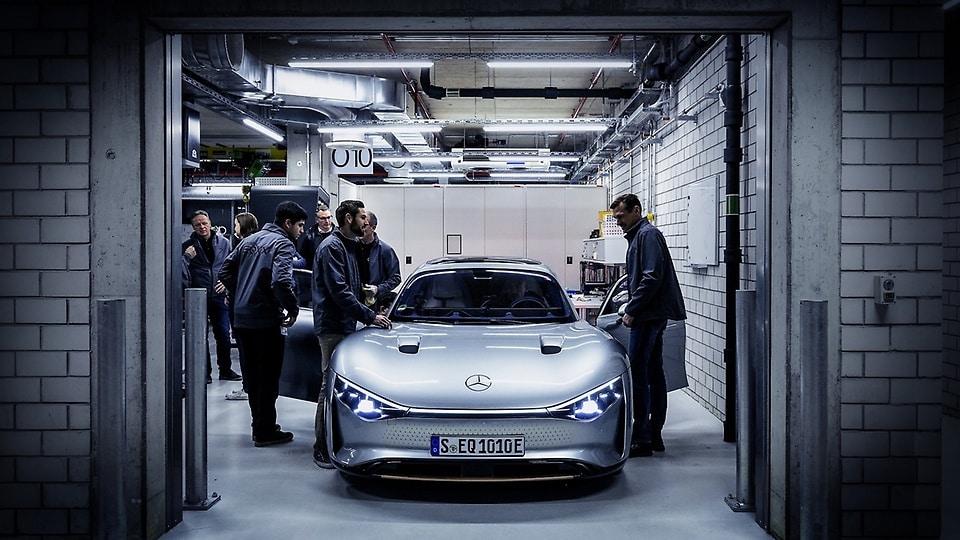 Shortly before the start of the first VISION EQXX efficiency road trip.