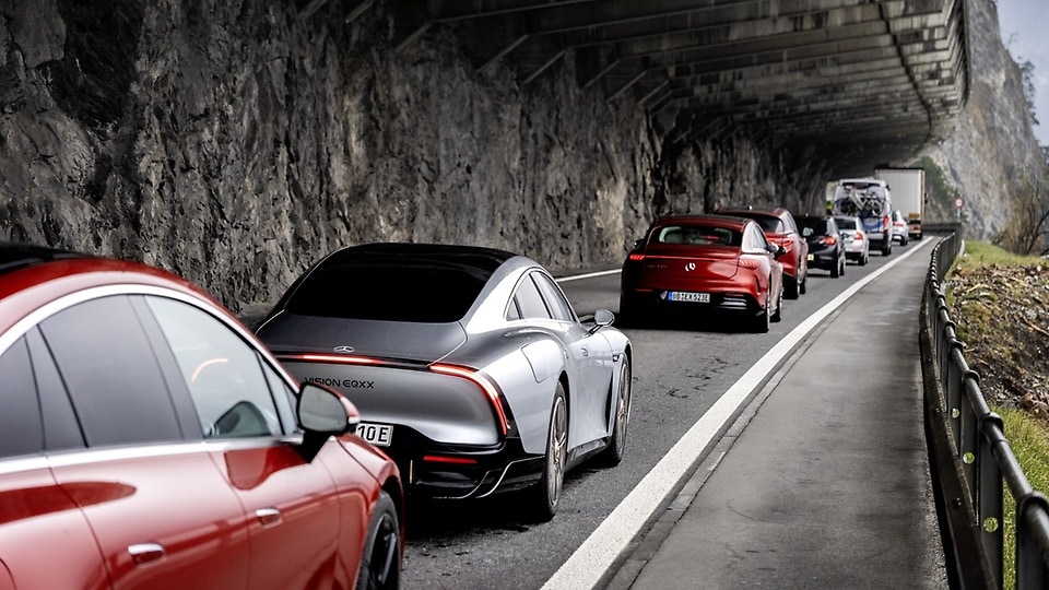 This was also part of the experience: stop-and-go traffic in Switzerland.