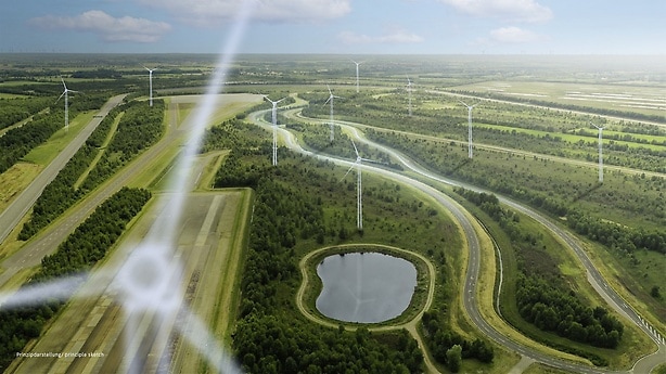 Mercedes-Benz has started planning the installation of a wind farm at its test track in Papenburg, northern Germany.