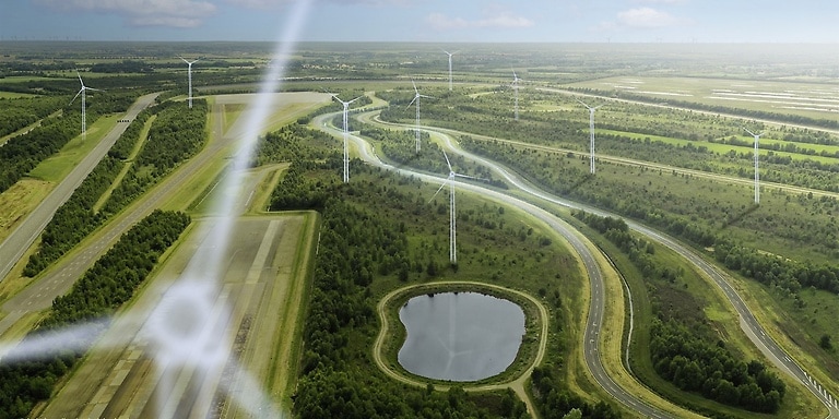 Mercedes-Benz has started planning the installation of a wind farm at its test track in Papenburg, northern Germany.