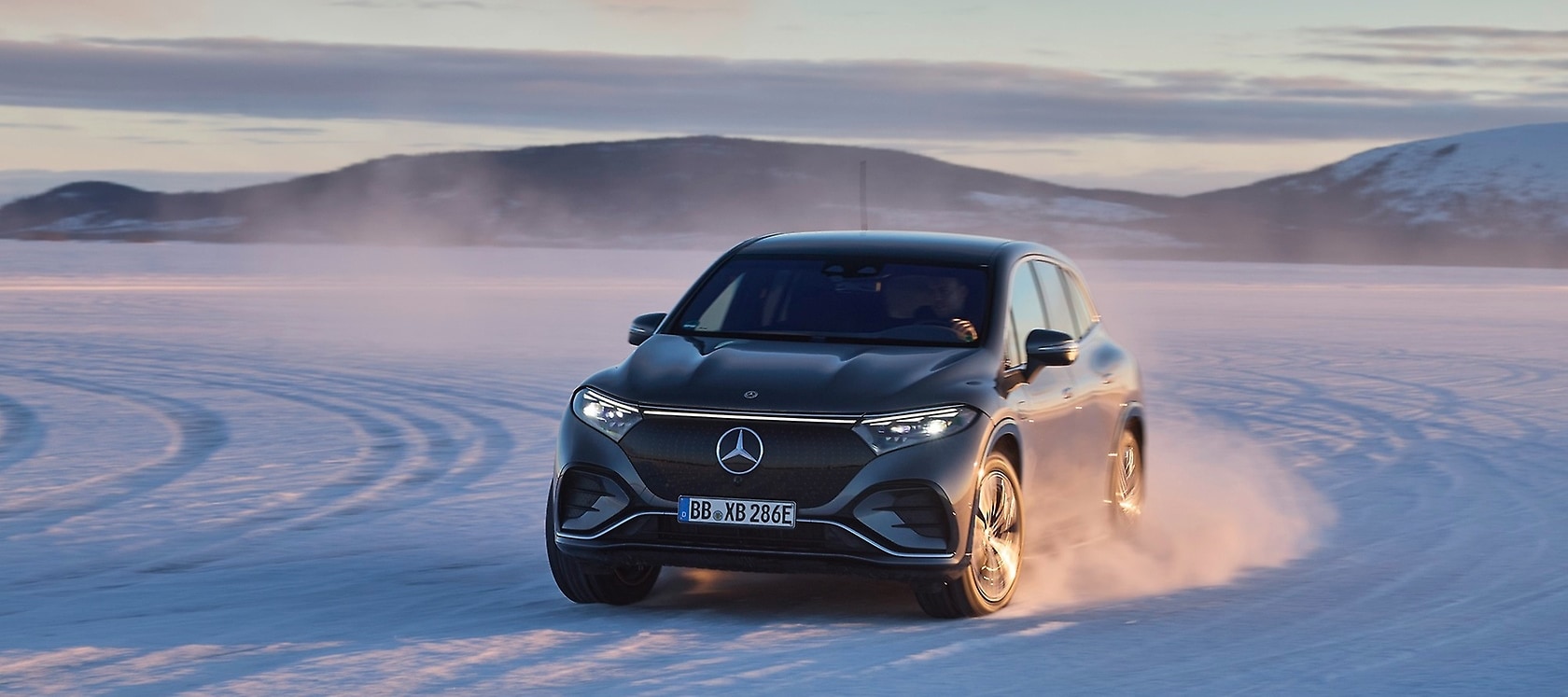 Mercedes-Benz im Winter.
