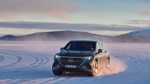 Mercedes-Benz during winter.