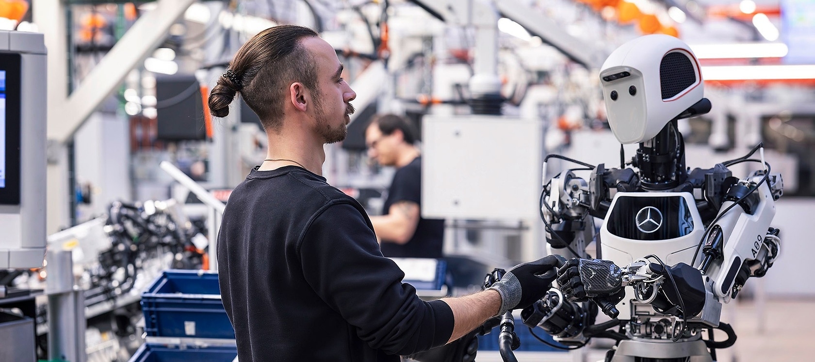 Mercedes-Benz is testing the use of Apollo, a humanoid robot from Apptronik, in production.