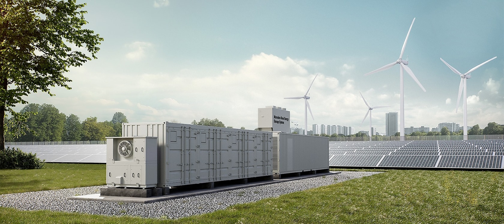 Erneuerbare Energiequellen produzieren Strom auch dann, wenn er nicht sofort benötigt wird. Ein Batteriespeicher schafft Flexibilität.