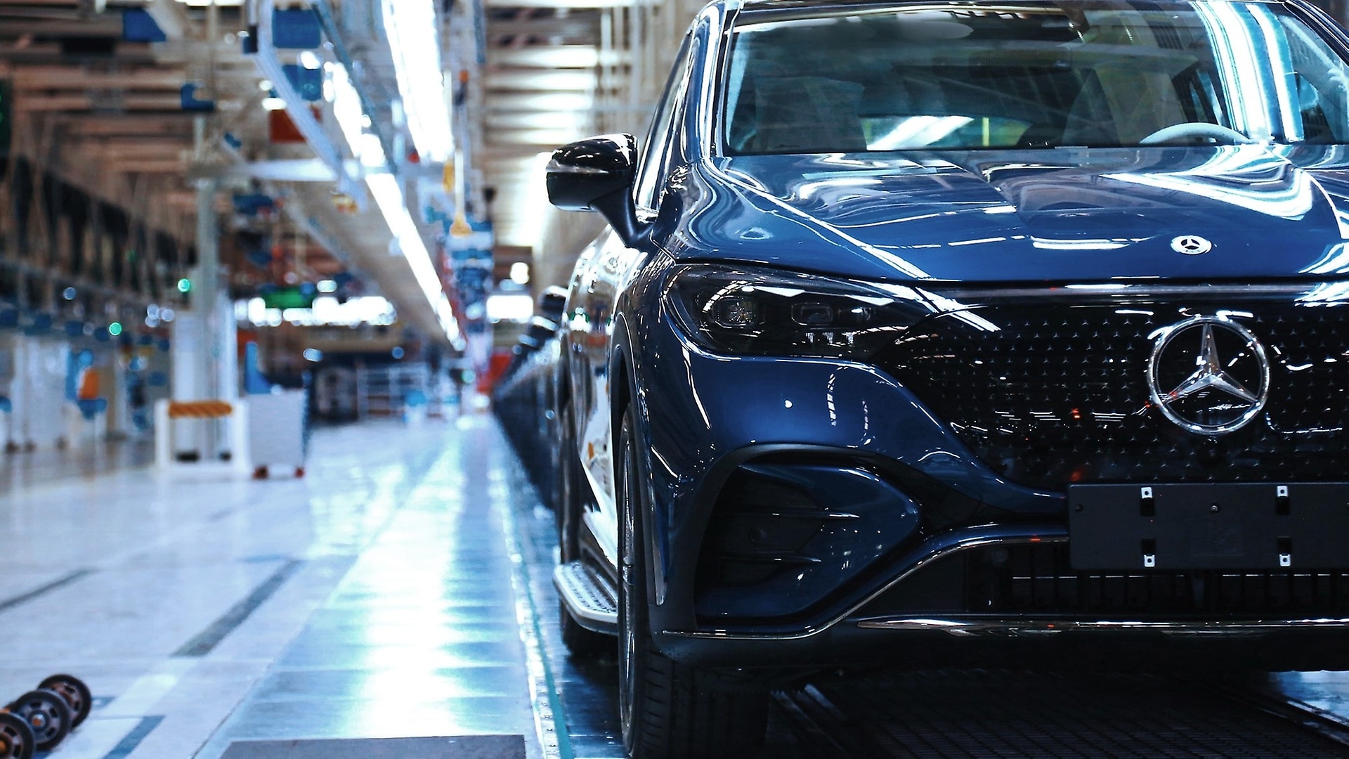 A glimpse into production at Beijing Benz Automotive Co. Ltd. (BBAC) in Beijing.