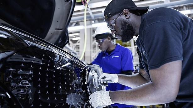 Produktionsstart des neuen EQS SUV in Tuscaloosa, Alabama, USA.
