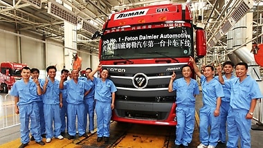 Joint Venture starts truck production in China.