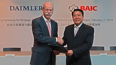 Daimler acquires twelve percent of BAIC Motor.
