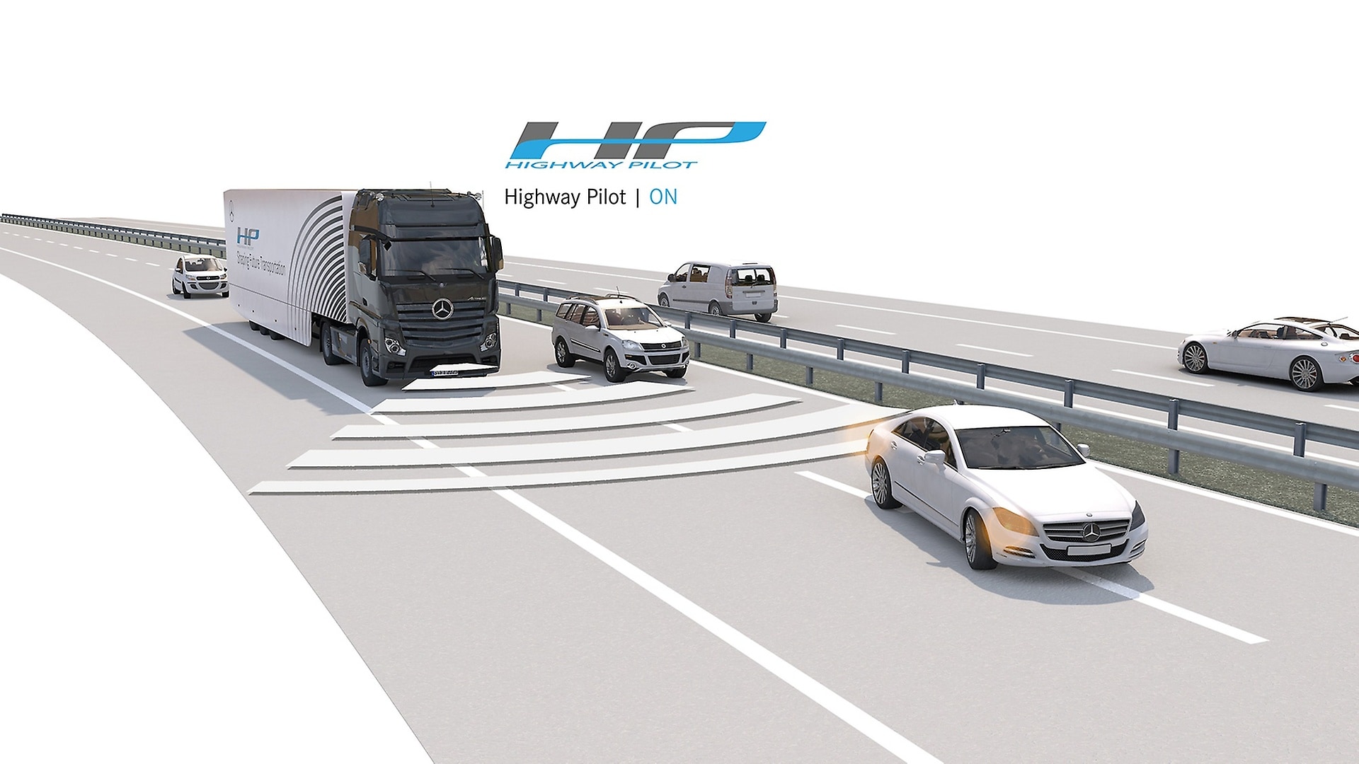 First series-produced self-driving truck on a German 'autobahn'.