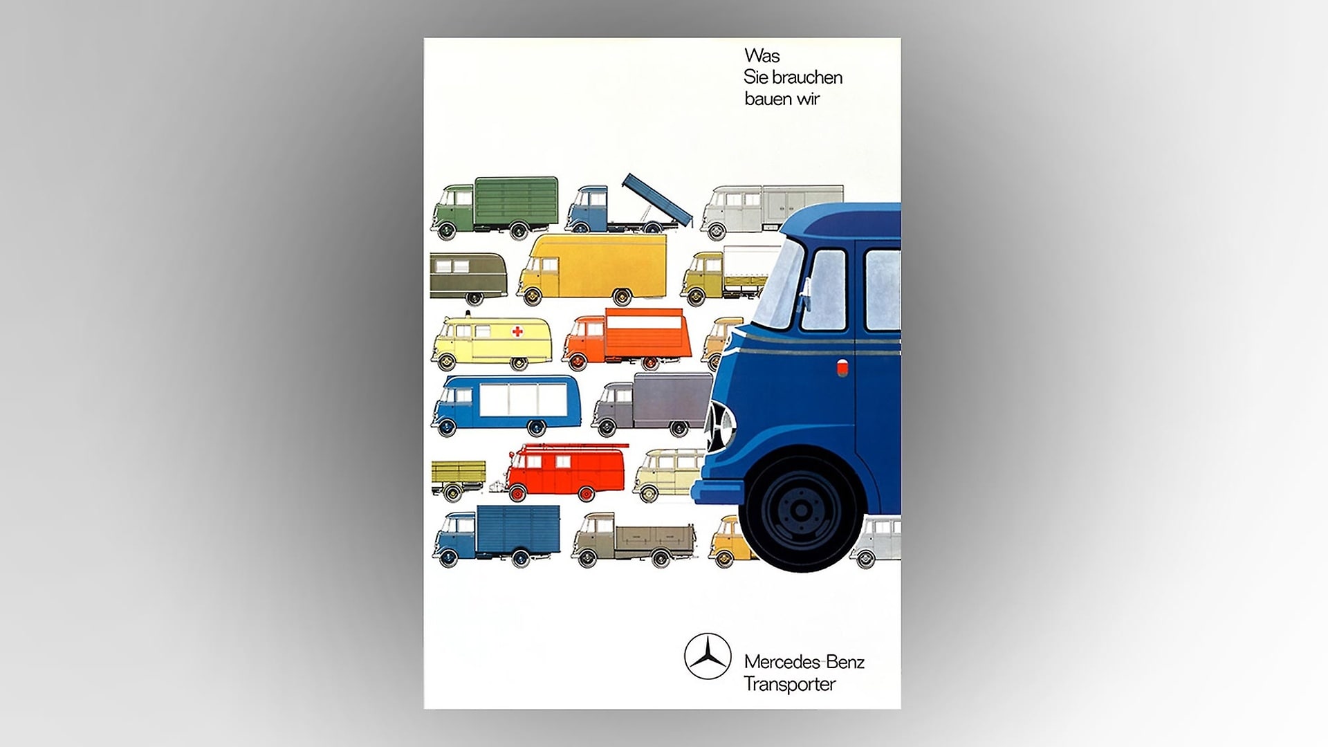Mercedes-Benz model L 319 van, poster from 1961.