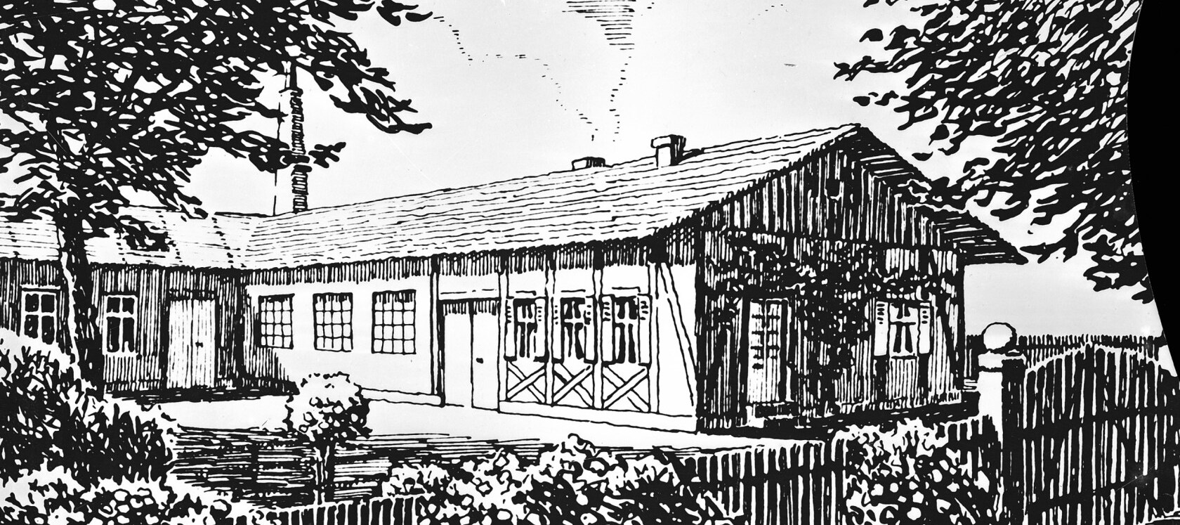 Die erste Werkstatt von Carl Benz in Mannheim, Zeichnung um 1871