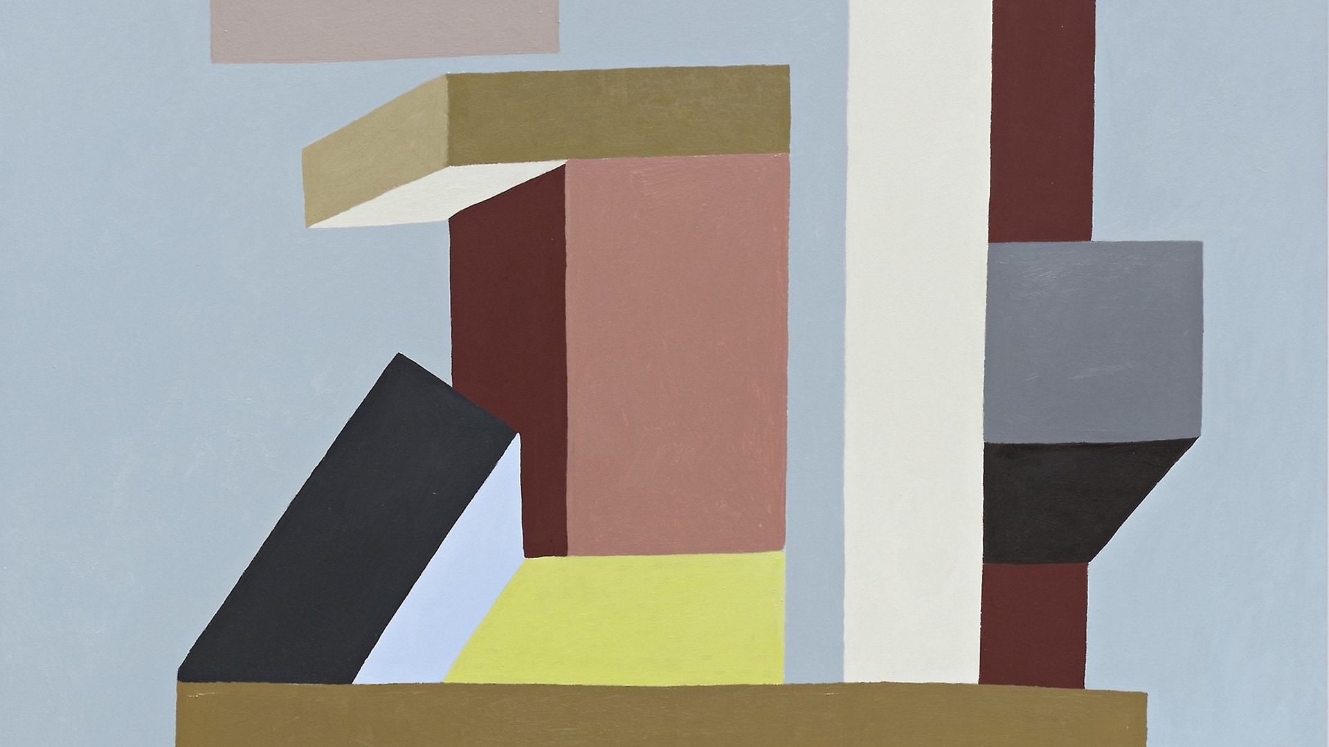 Nathalie Du Pasquier, Untitled (Construction DDD), 2015. Oil on canvas. Mercedes-Benz Art Collection. © VG Bild-Kunst, Bonn 2024. 